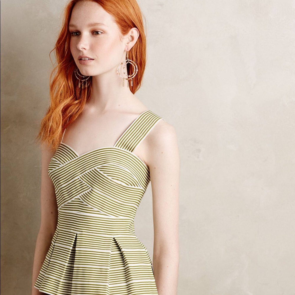 HD in Paris Peplum stripe top. BNWT!
